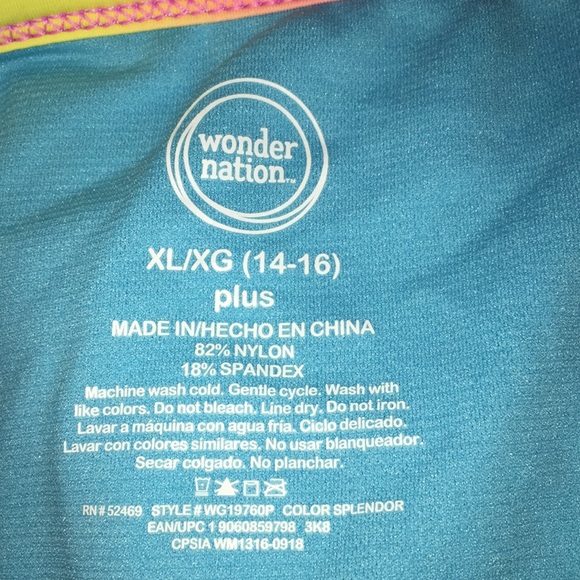 Swim set bikini girls wonder nation size xl-xg new - Picture 4 of 5